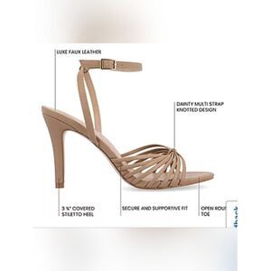 (S-4721) Journee Collection Vanita Womens Open Toe Stiletto Heel Pump Sz 7